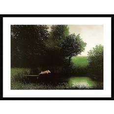 Amanti Art Diving Pig Framed Art 33x25"