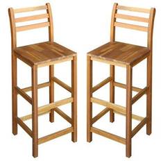 Be Basic Stühle Be Basic Solid Acacia Wood Barhocker 110cm 2Stk.
