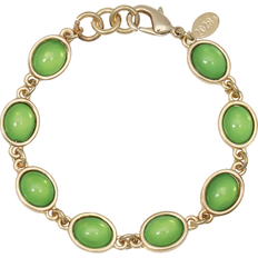 1928 Jewelry Link Bracelet - Gold/Green