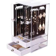 Hvite Smykkeoppbevaring 24.se Transparent Jewelery Box - White