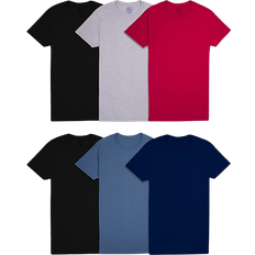 Men - White T-shirts & Tank Tops Fruit of the Loom Eversoft Cotton Stay Tucked Crew T-shirt 6-pack