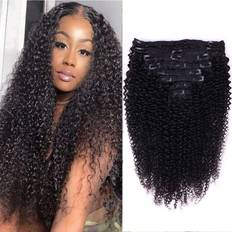 Cecycocy Kinky Curly Clip in Hair Extensions 22 inch 8-pack