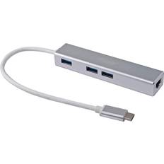 USB-Hubs Equip 133481 USB-C USB-hub gigabit adapter/silver