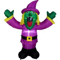 Northlight Purple Inflatable Light-Up Witch Halloween Outdoor Decor