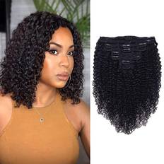 Clip-On Extensions Liwihas Curly Clip In Extension 14 inch 8-pack