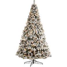 10ft christmas tree Nearly Natural Flocked West Virginia 800 LED Christmas Tree 120"