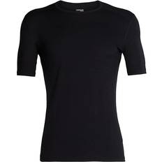 Herren - Merinowolle Basisschicht Icebreaker Merino 200 Oasis Short Sleeve Crewe Thermal Top Men - Black