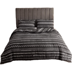 Aztec Folkloric Bedspread White, Black, Beige, Gray, Green (228.6x228.6)