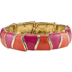 1928 Jewelry Stretch Bracelet - Gold/Pink/Brown