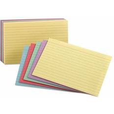 Oxford Rule Index Cards 40280, 3" x 5" Assorted, 100/Pack