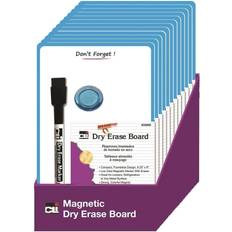 Blue Whiteboards Cli Charles Leonard Magnetic Mini Dry Erase Board Sets, 6.25" x 9" (CHL35600ST) White