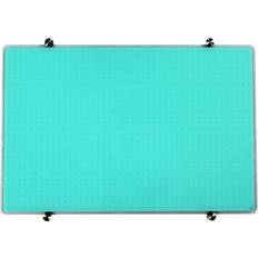 Blue Whiteboards Floortex Viztex Glacier Multipurpose Grid Magnetic Unframed Dry-Erase Whiteboard, 24" x 36" Teal