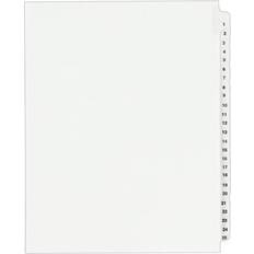 Avery Desktop Organizers & Storage Avery Avery-Style Legal Exhibit Side Tab Divider, Title: 1-25, Letter, White
