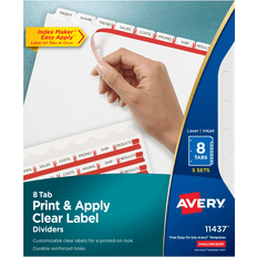 Binders & Folders on sale Avery Index Maker Clear Label Dividers, 8 Tabs, 5 Sets