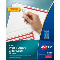 Avery Binders & Folders Avery Index Maker Clear Label Dividers, 8 Tabs, 25 Sets