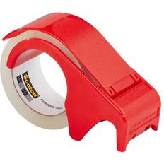 Desk Tape & Tape Dispensers Scotch Packing Tape Hand Dispenser, 3 Core, Red (DP-300-RD) Quill Red