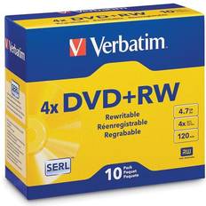 Verbatim DVD+RW 4.7GB 4x 10-Pack Slim Jewel