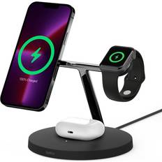 Apple watch charging stand Belkin BoostCharge Pro 3-in-1 Wireless Charger with Official MagSafe Charging 15W WIZ017ttBK