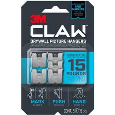 Wall Decorations 3M Claw Silver Drywall Picture Hanger 15 lb 5 pk