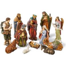 GlitzHome Nativity Set Figurine 10" 12