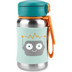 Rustfritt stål Barn- & babytilbehør Skip Hop Spark Style Stainless Steel Straw Bottle Robot 350ml