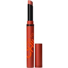Brick red lipstick MAC Chili's Crew Powder Kiss Velvet Blur Slim Stick Devoted To Chili