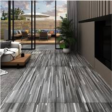 vidaXL Self-adhesive PVC Flooring Planks 2.51 mÂ² 2 mm Striped Grey