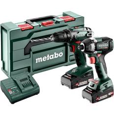 Metabo Sett Metabo BS SSD200LTBL 685193000 Cordless drill, Cordless impact driver 18 V 2 Ah Li-ion incl. rechargeables, incl. charger