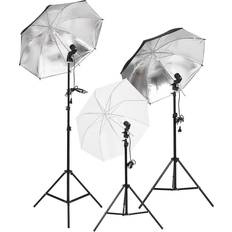 vidaXL Studio Lighting with Stands & Umbrellas