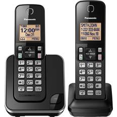 panasonic kx tge234b 4 handset landline telephone