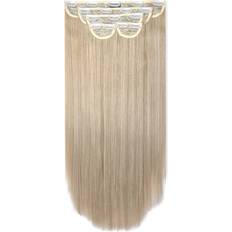 Synthetic Hair Clip-On Extensions Lullabellz Super Thick Straight Clip In Hair Extensions 22 inch California Blonde 5-pack