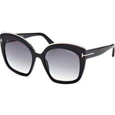 Tom Ford Women's Butterfly Sunglasses, 55mm Black/Gray Gradient