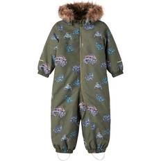 9-12M Overalls Name It Snow10 Snowsuit - Olive Night with Truck (13209165)