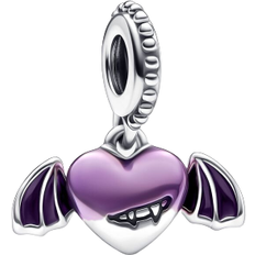 Purple Charms & Pendants Pandora Vampire Winged Heart Dangle Charm - Silver/Purple