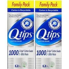 Swabs Q-tips, Cotton Swabs, Family Pack, 2 Pack, 500 Swabs Each