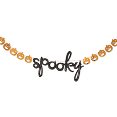 Amscan Spooky Halloween Air-Filled Banner, Black/Orange (120703) Black