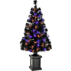 Black Christmas Trees National Tree Company Halloween Black Fiber Optic Entrance Christmas Tree 48"