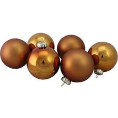 Glass Christmas Tree Ornaments Northlight Seasonal 6pc. Glass 2-Finish Christmas Ornaments Bronze