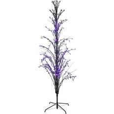 Interior Details Northlight Pre-Lit Cascade Outdoor Halloween Twig Tree Lights, 6' Black