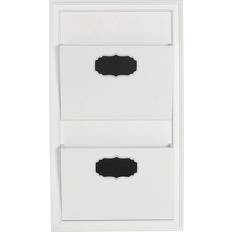 Storage Systems DesignOvation Kate And Laurel Walcott 2-Pocket Wall Organizer In White White Storage System