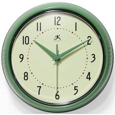 Green Clocks Infinity Instruments Retro Round Green Wall Wall Clock