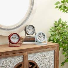 Ridge Road Decor Multi Colored Metal Vintage Clock, 6x6x5