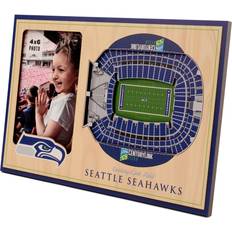 Glass Wall Decorations YouTheFan Brown Seattle Seahawks 3D StadiumViews Picture Frame