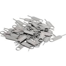 Deltaco sim card tray opener, 50-pack, stainless steel