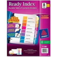 Avery Binders & Folders Avery Index Customizable Table of Contents, Asst Dividers, 8-Tab, Ltr, 6
