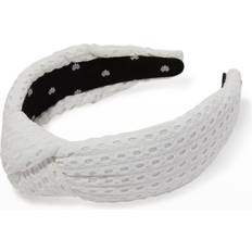 Lele Sadoughi Eyelet Knotted Headband White