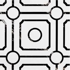 Flooring Achim Retro Self Adhesive Vinyl Floor Tile Carrera 20 Tiles/20 sq. ft. Black 12x12