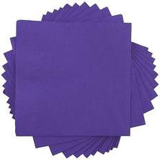 Jam Paper Medium Lunch Napkins 6.5x6.5 Purple 40/Pack
