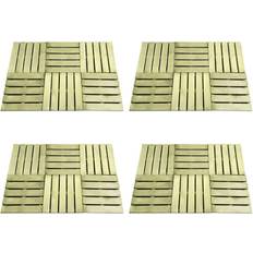 vidaXL 24 pcs Decking Tiles 50x50 cm Wood Green