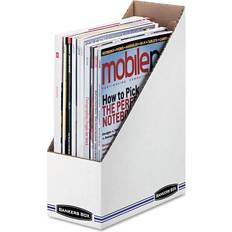 Blue Magazine Files Fellowes 10723 Corrugated Cardboard Magazine File 3-7/8